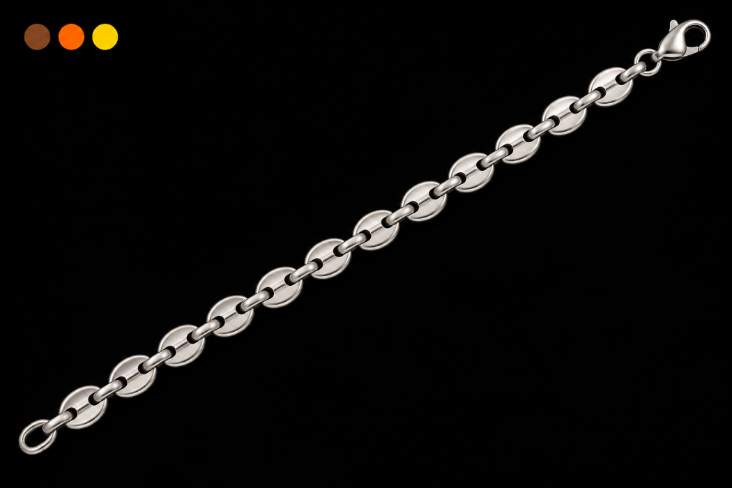 bracelet homme acier inoxydable gaston , sur moderne-bijoux.fr - Bijoux ethniques & Femmes du monde
