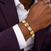 bracelet homme acier inoxydable sekou , sur moderne-bijoux.fr - Bijoux ethniques & Femmes du monde