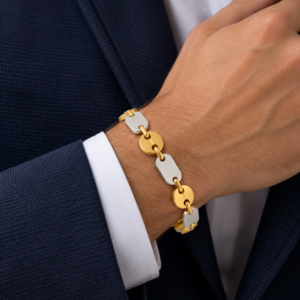 bracelet homme acier inoxydable sekou , sur moderne-bijoux.fr - Bijoux ethniques & Femmes du monde