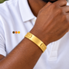 bracelet homme acier inoxydable wamba , sur moderne-bijoux.fr - Bijoux ethniques & Femmes