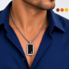 chaine de cou acier inoxydable marcus , sur moderne-bijoux.fr - Bijoux ethniques & Femmes du monde