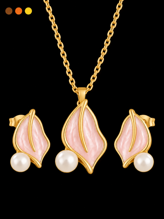 collier boucles oreilles acier inoxydable aloma , sur moderne-bijoux.fr - Bijoux ethniques & Femmes du monde