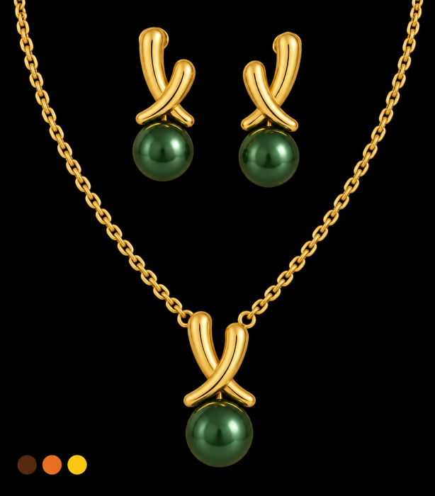 collier boucles oreilles acier inoxydable ketina , sur moderne-bijoux.fr - Bijoux ethniques & Femmes du monde