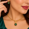 collier boucles oreilles acier inoxydable ketina , sur moderne-bijoux.fr - Bijoux ethniques & Femmes du monde