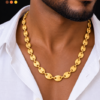 chaine de cou acier inoxydable grain de café fabou , sur moderne -bijoux.fr - Bijoux ethniques & Femmes du monde